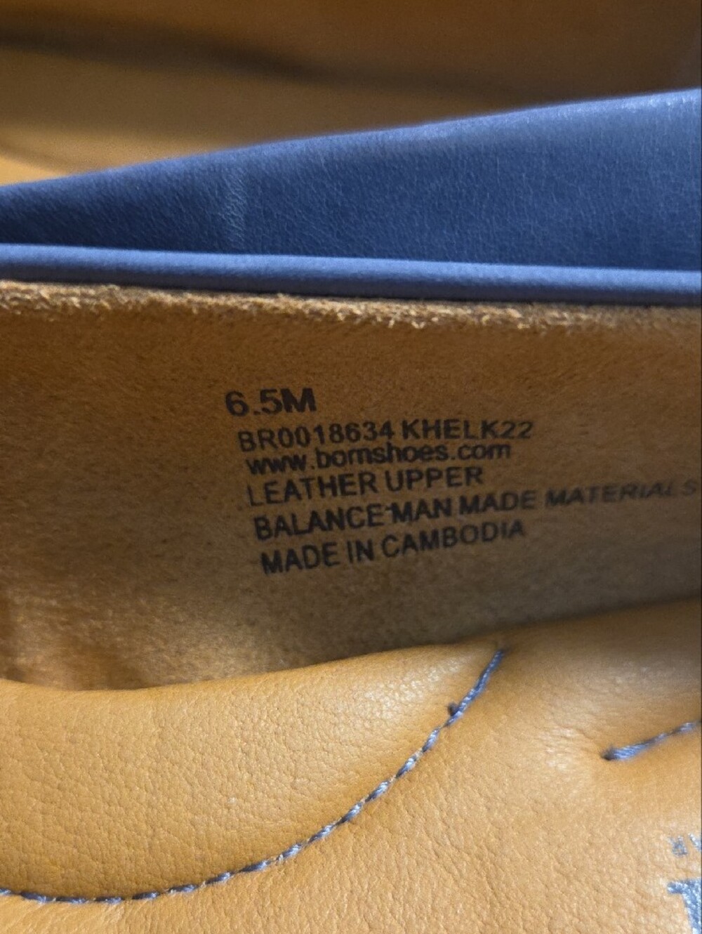 Born Blue Leather Slip-On Ballet Flats - Picture 5 of 7